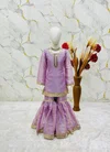 Oc 242 Pure Gmy Silk Embroidery Sequence Work Kids Wear Collections